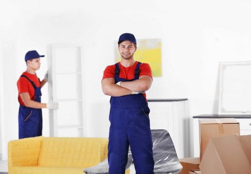 Professional movers handling a Uxbridge flat relocation