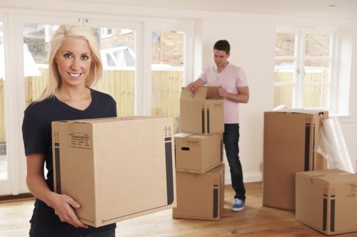 Organised boxes and luggage in student storage Uxbridge