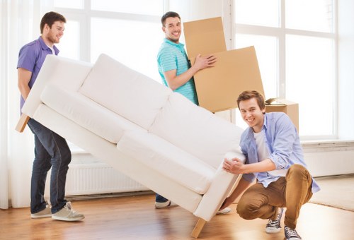 Packed moving boxes ready for house removals in Uxbridge